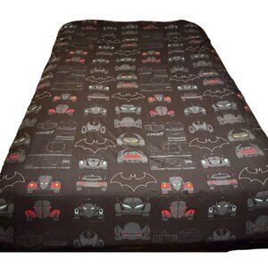 Batman w/Batmobile Pattern Twin-Size 100% Polyester Kids Flat Sheet 66x94 in.
